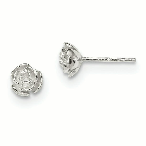 Approximate Measurements 8mm x 7mm Sterling Silver Small Polished Kitty Cat Post Earrings Approximate Measurements 8mm x 7mm Sterling Silver Small Polished Kitty Cat Post Earrings